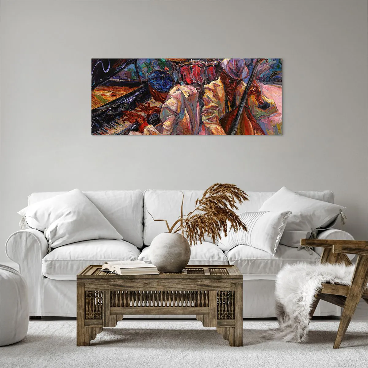 Bild auf Leinwand - Leinwandbild - In einem Schlag - 100x40 cm