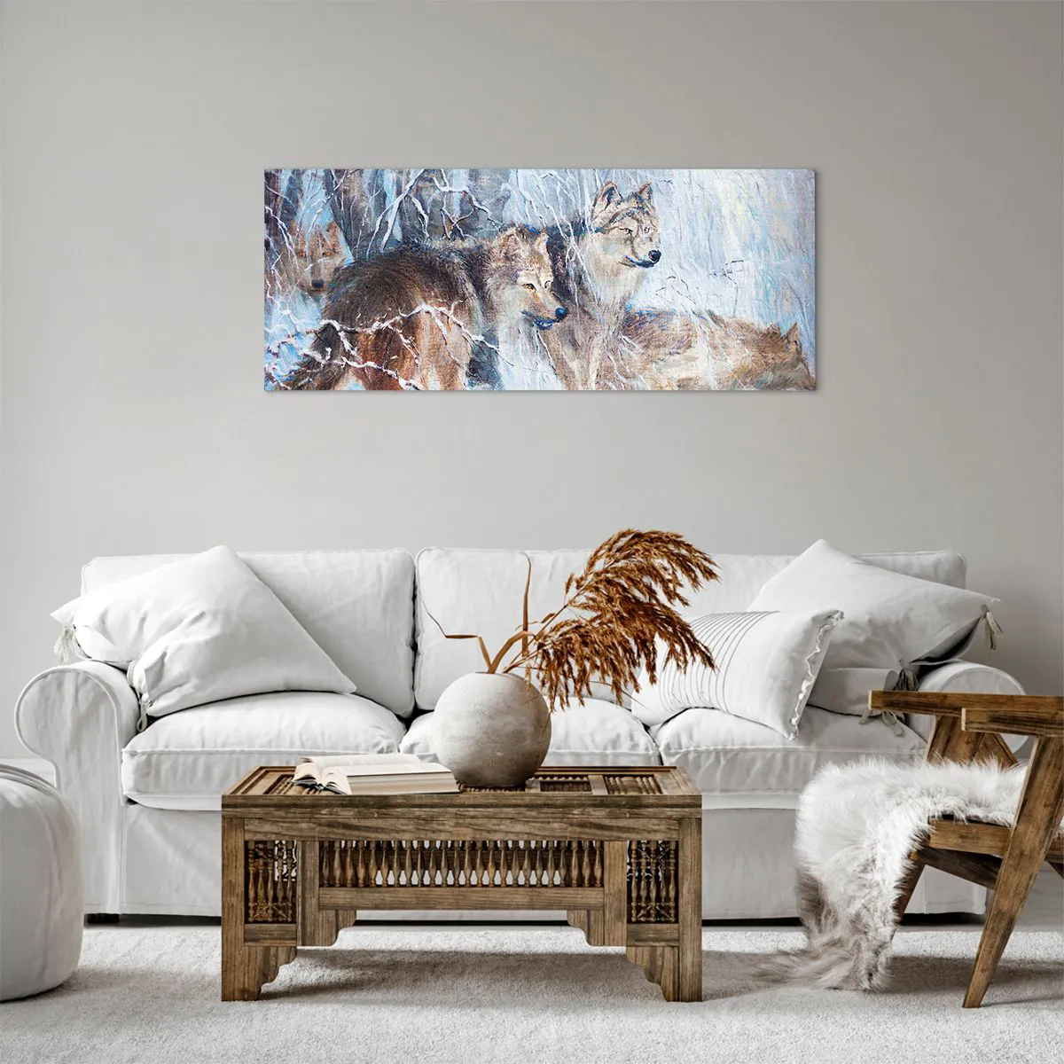 Impression sur toile - Image sur toile - Attention! Ca arrive ... - 100x40 cm