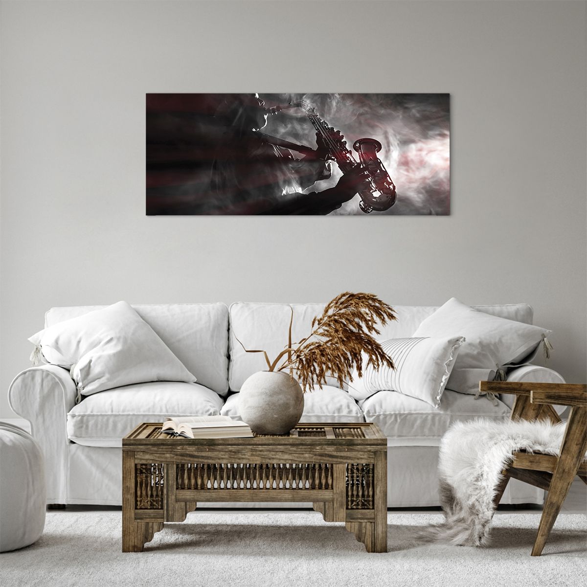 Tableau sur toile Dessin saxophoniste