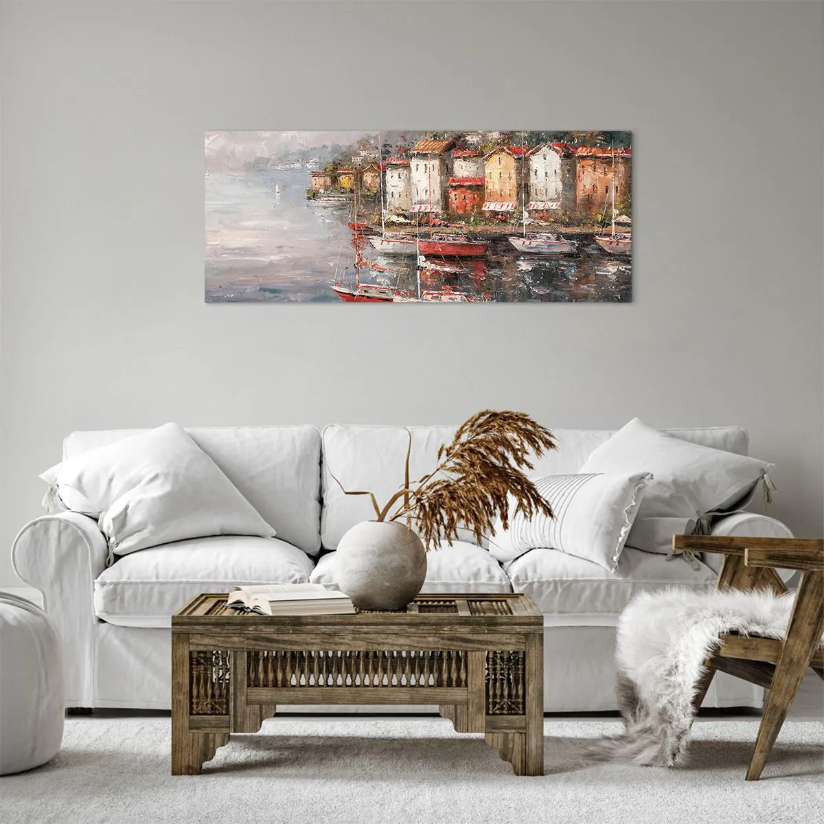 Bild auf Leinwand - Leinwandbild - Romantische Oase - 100x40 cm