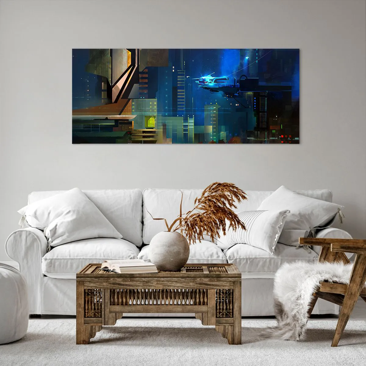 Quadro em tela - Num futuro próximo - 120x50 cm