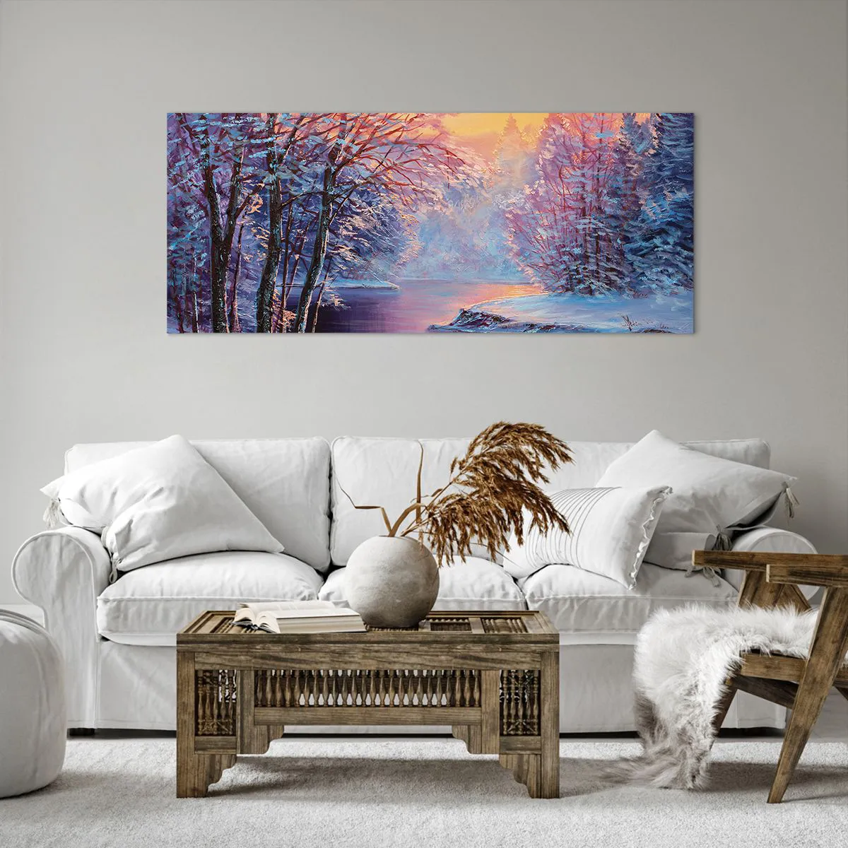 Canvas picture - Colours of Winter - 120x50 cm