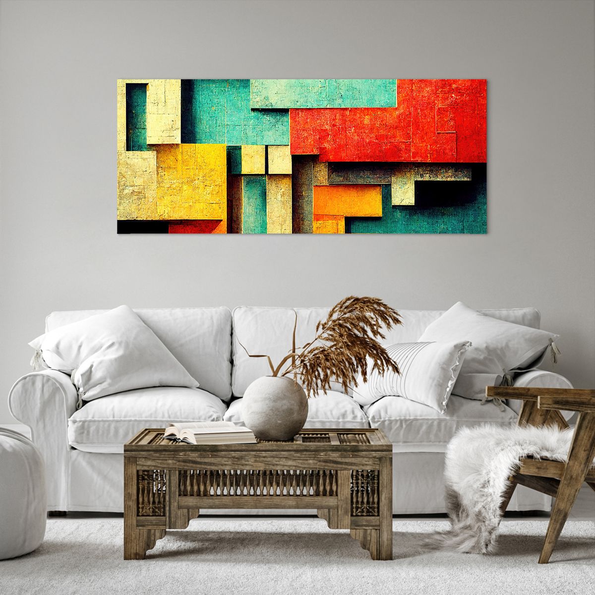 Impression sur Toile 120x80cm Tableaux Image Photo Aquarelle Asie