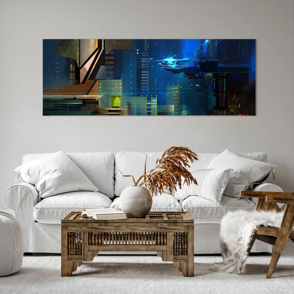 Lærredstryk - Billede på lærred - I den nærmeste fremtid - 140x50 cm