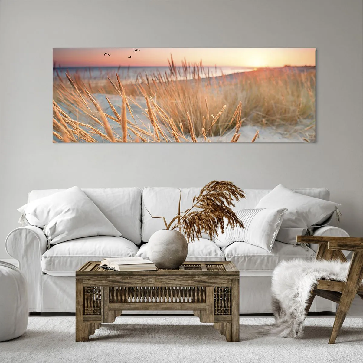 Lærredstryk - Billede på lærred - Baltisk vuggevise - 140x50 cm