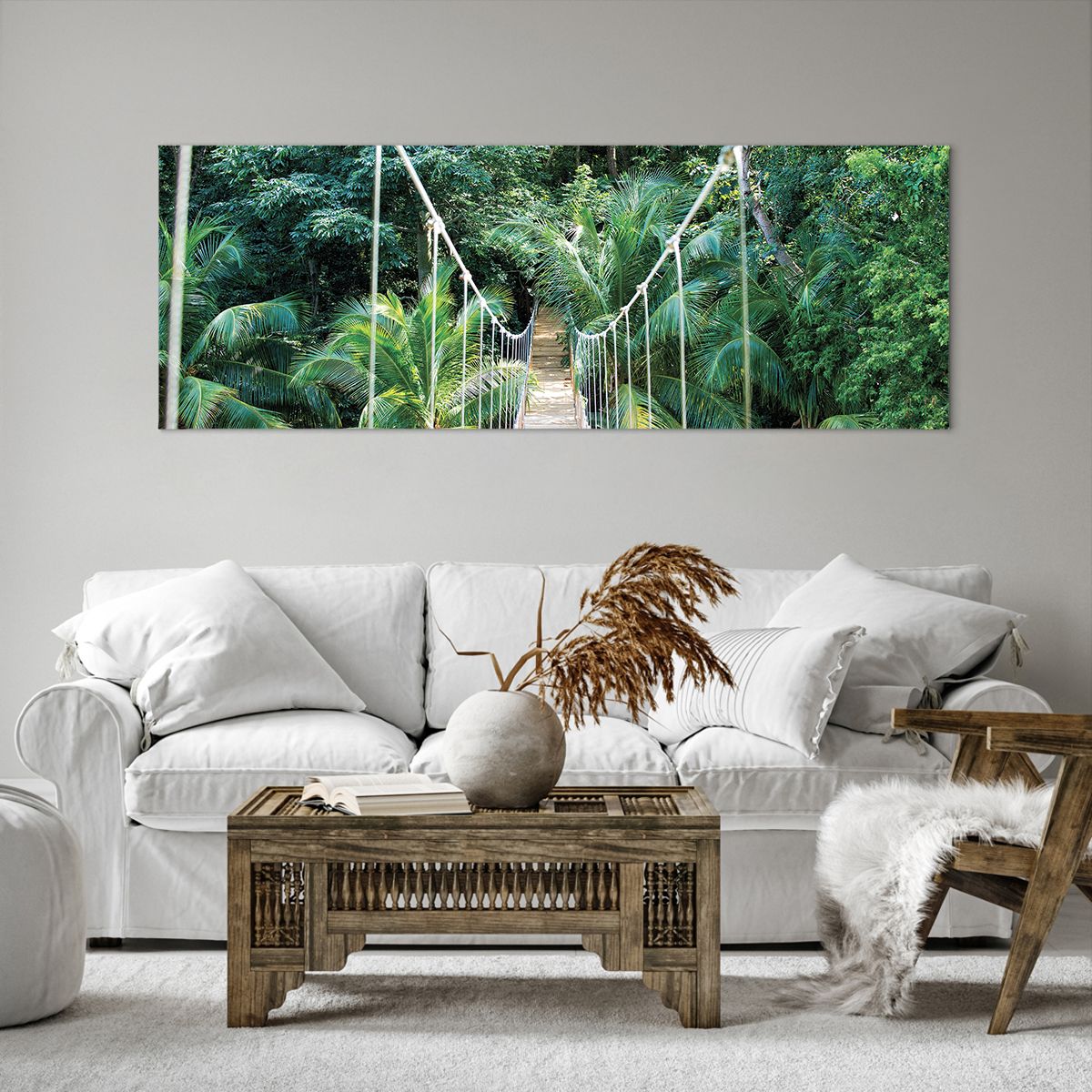 Quadro su tela Paesaggio, Quadro su tela Giungla, Quadro su tela Honduras, Quadro su tela Ponte Sospeso, Quadro su tela Natura