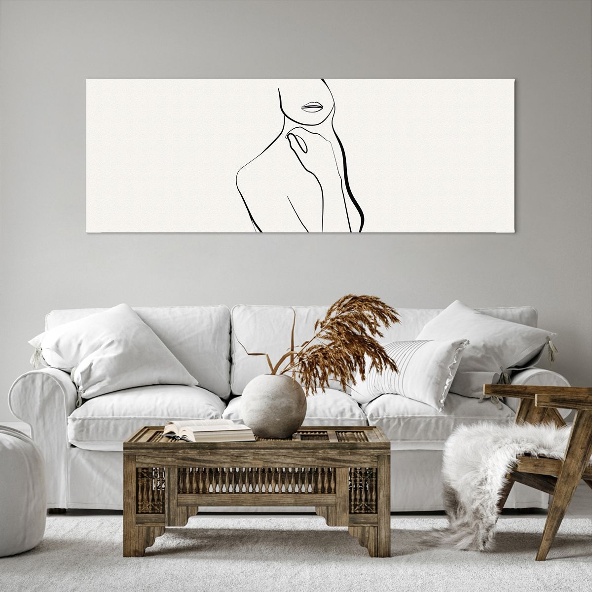 Bild auf Leinwand Abstraktion, Bild auf Leinwand Der Körper Der Frau, Bild auf Leinwand Grafik, Bild auf Leinwand Lineart, Bild auf Leinwand Moderne Kunst