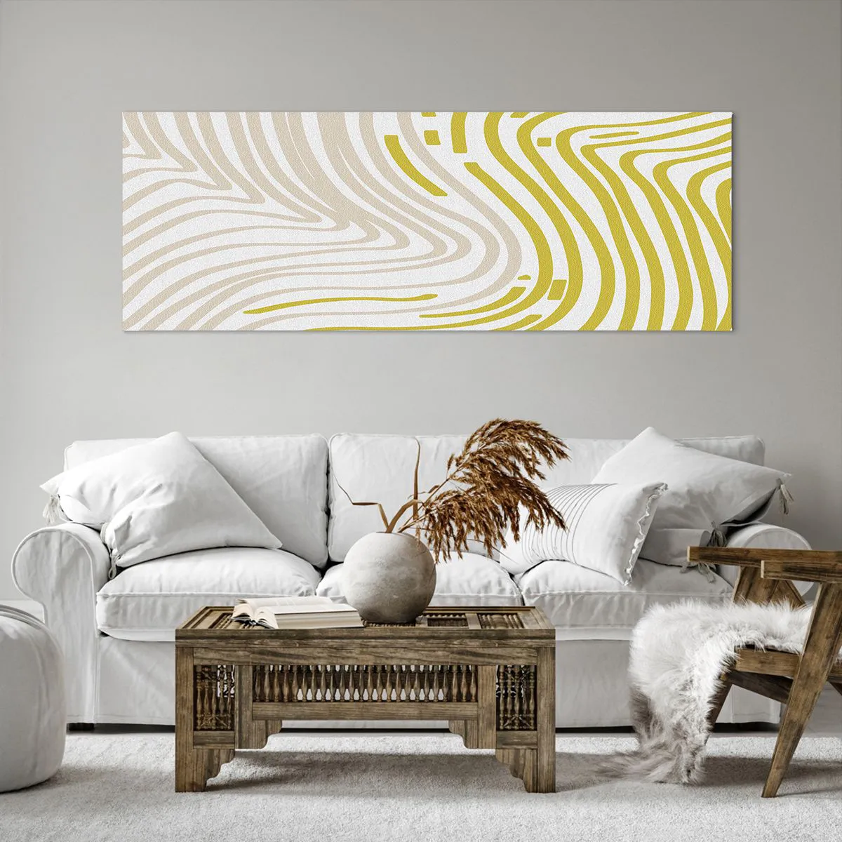 Schilderen op canvas - Een compositie met een zachte buiging - 140x50 cm