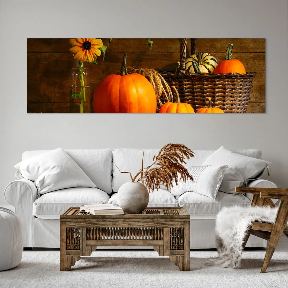 Canvas picture - Rustic Composition - Fruit of Autumn - 160x50 cm