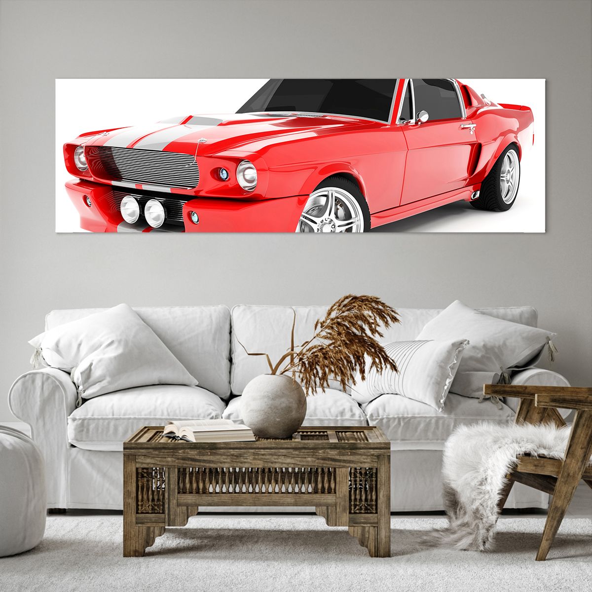 Bild auf Leinwand Automobil, Bild auf Leinwand Oldtimer, Bild auf Leinwand Mustang-Auto Von 1967, Bild auf Leinwand Sportwagen, Bild auf Leinwand 3D