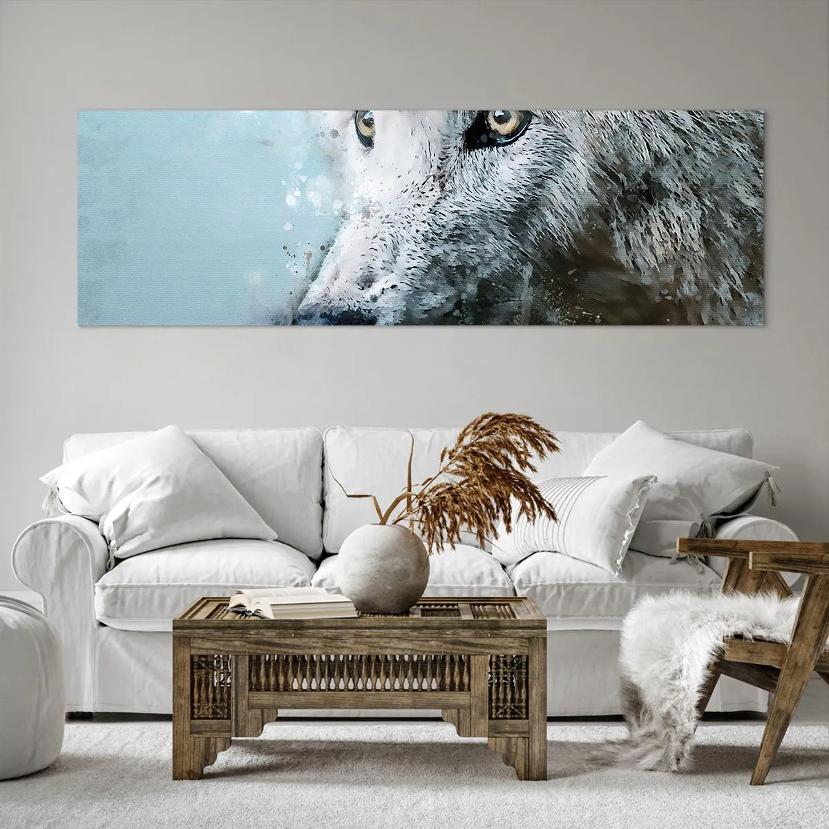 Canvas picture - Meet Wolf Soul - 160x50 cm