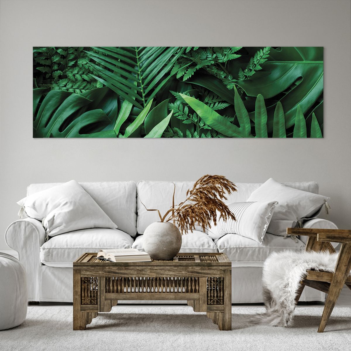 Bild auf Leinwand Exotische Pflanze, Bild auf Leinwand Palmblatt, Bild auf Leinwand Monstera-Blatt, Bild auf Leinwand Natur, Bild auf Leinwand Tropen