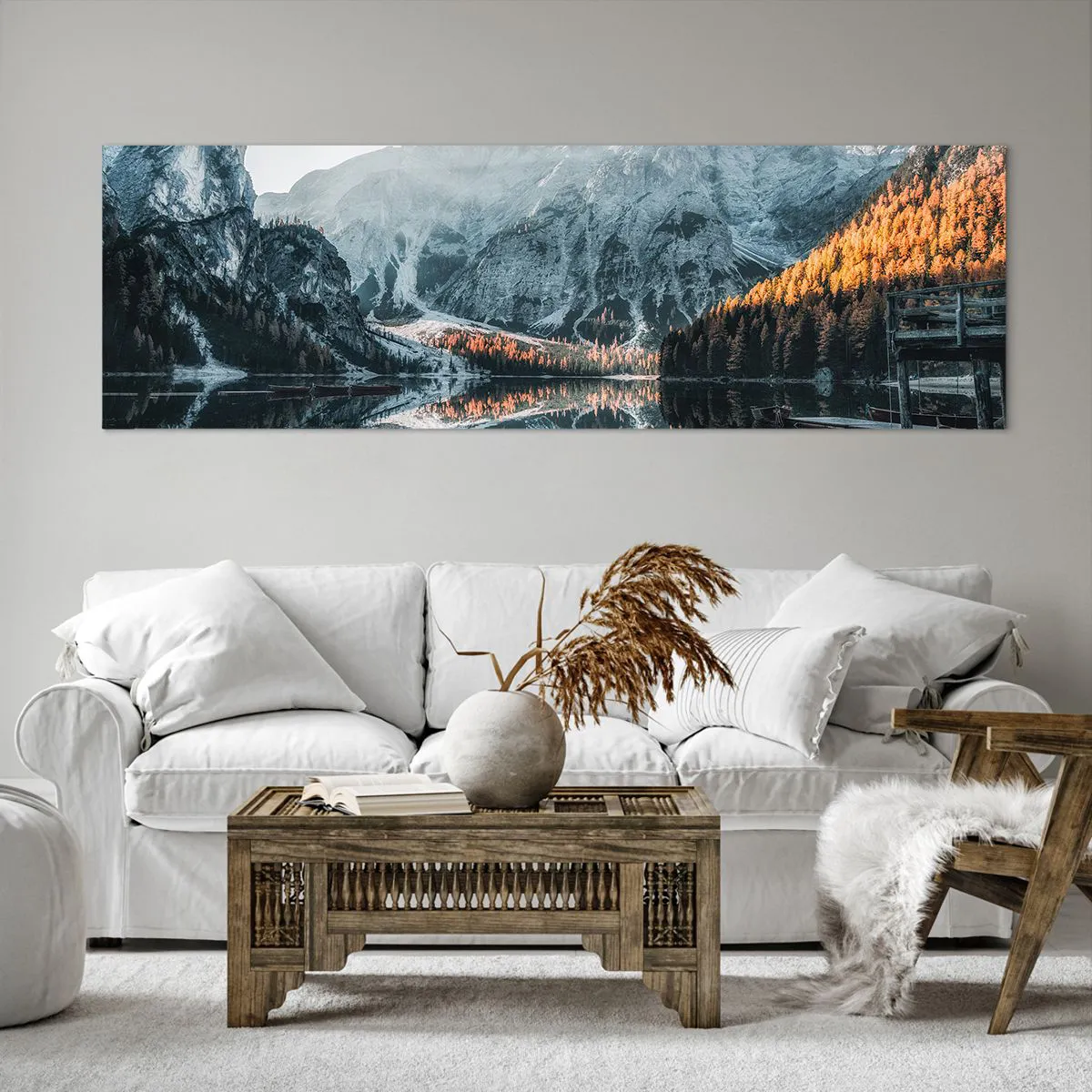 Vászonkép - Tükrös táj - 160x50 cm