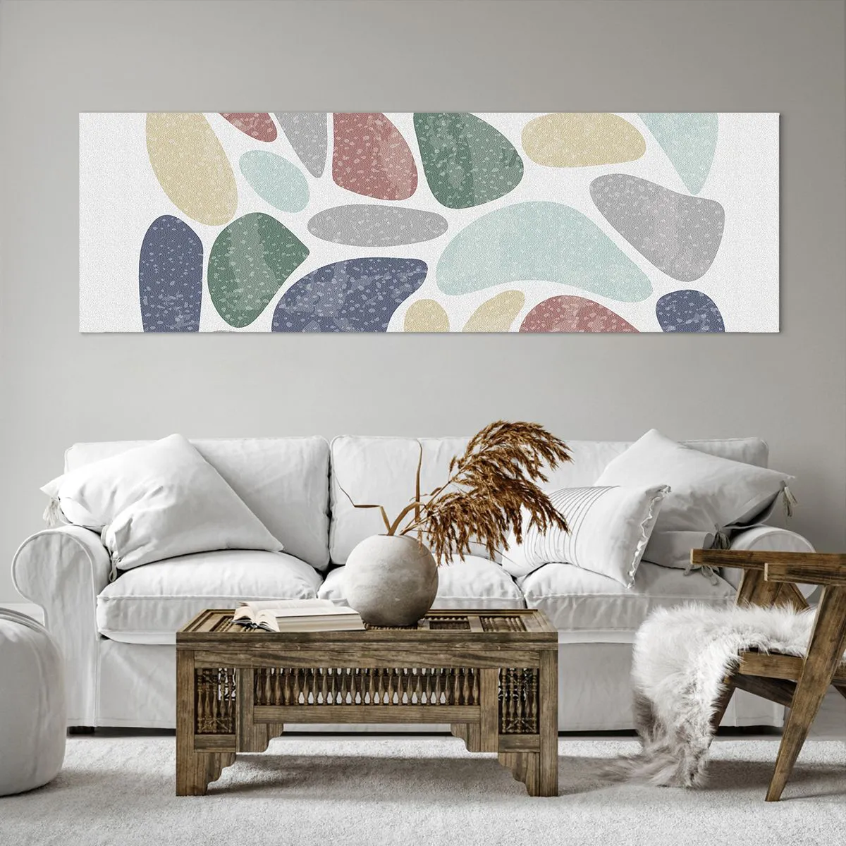 Canvas picture - Mosaic of Powdered Colours - 160x50 cm