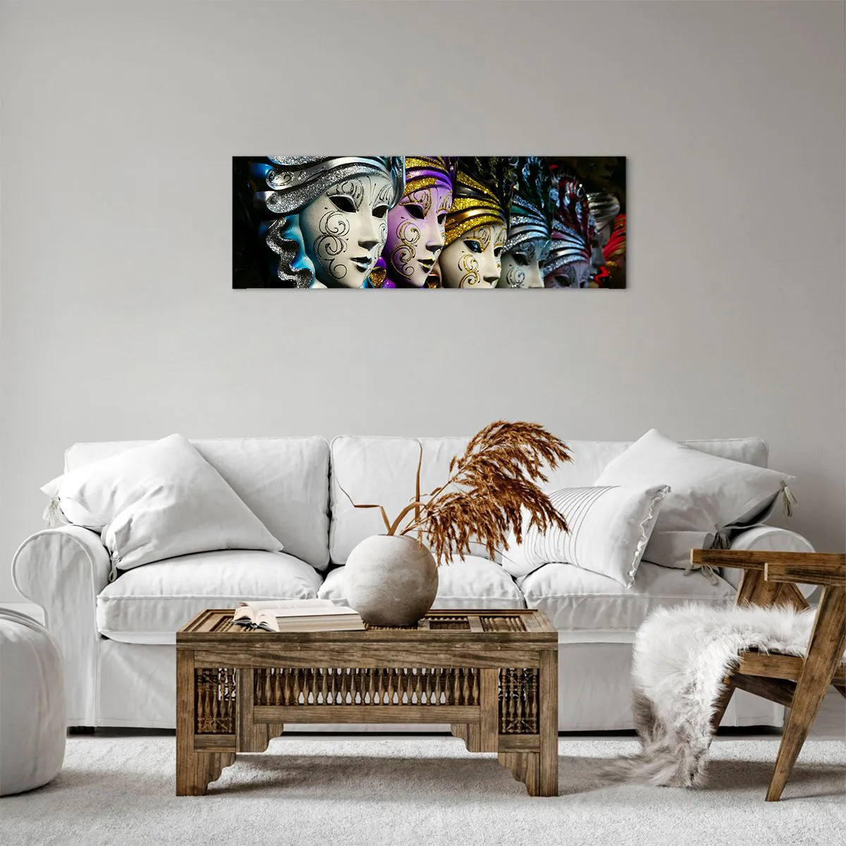 Canvas picture - Secret in Gold and Silver - 90x30 cm