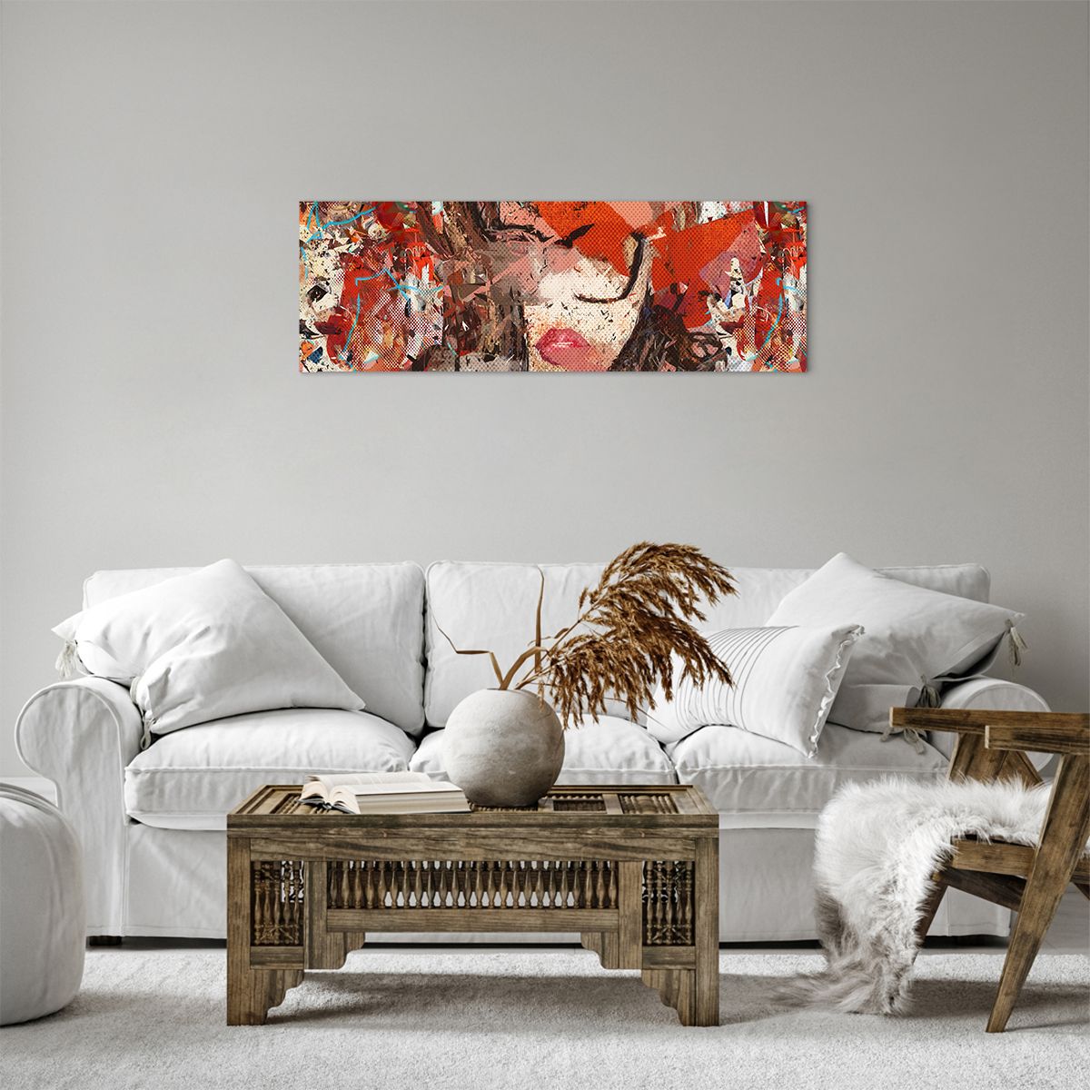 Bild auf Leinwand Abstraktion, Bild auf Leinwand Porträt Einer Frau, Bild auf Leinwand Grafik, Bild auf Leinwand Kunst, Bild auf Leinwand Expressionismus