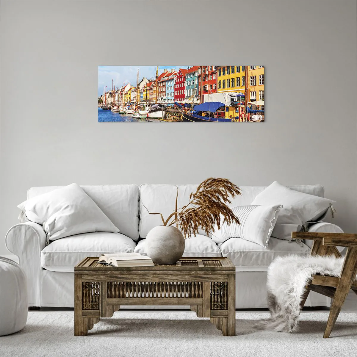 Canvas picture - Joyful Coast - 90x30 cm