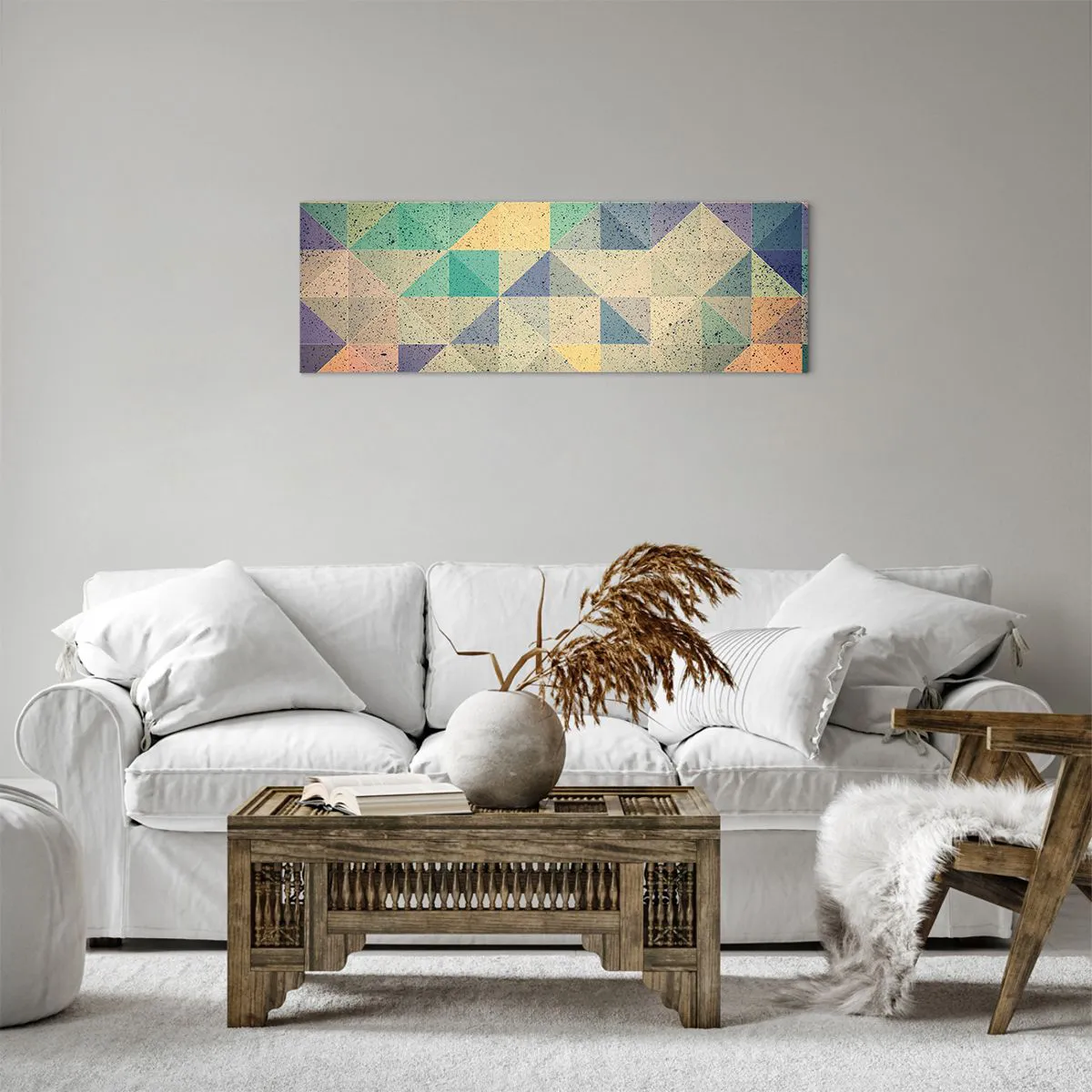 Impression sur toile - Image sur toile - République des triangles - 90x30 cm