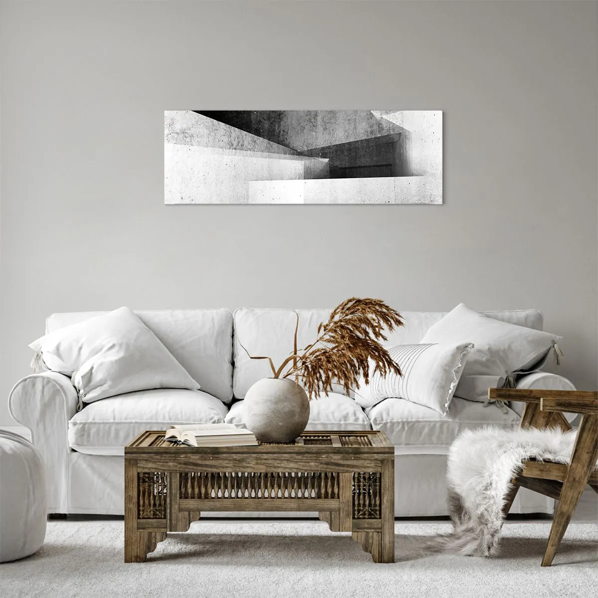 Tablou pe pânză - Structura spațiului - 90x30 cm