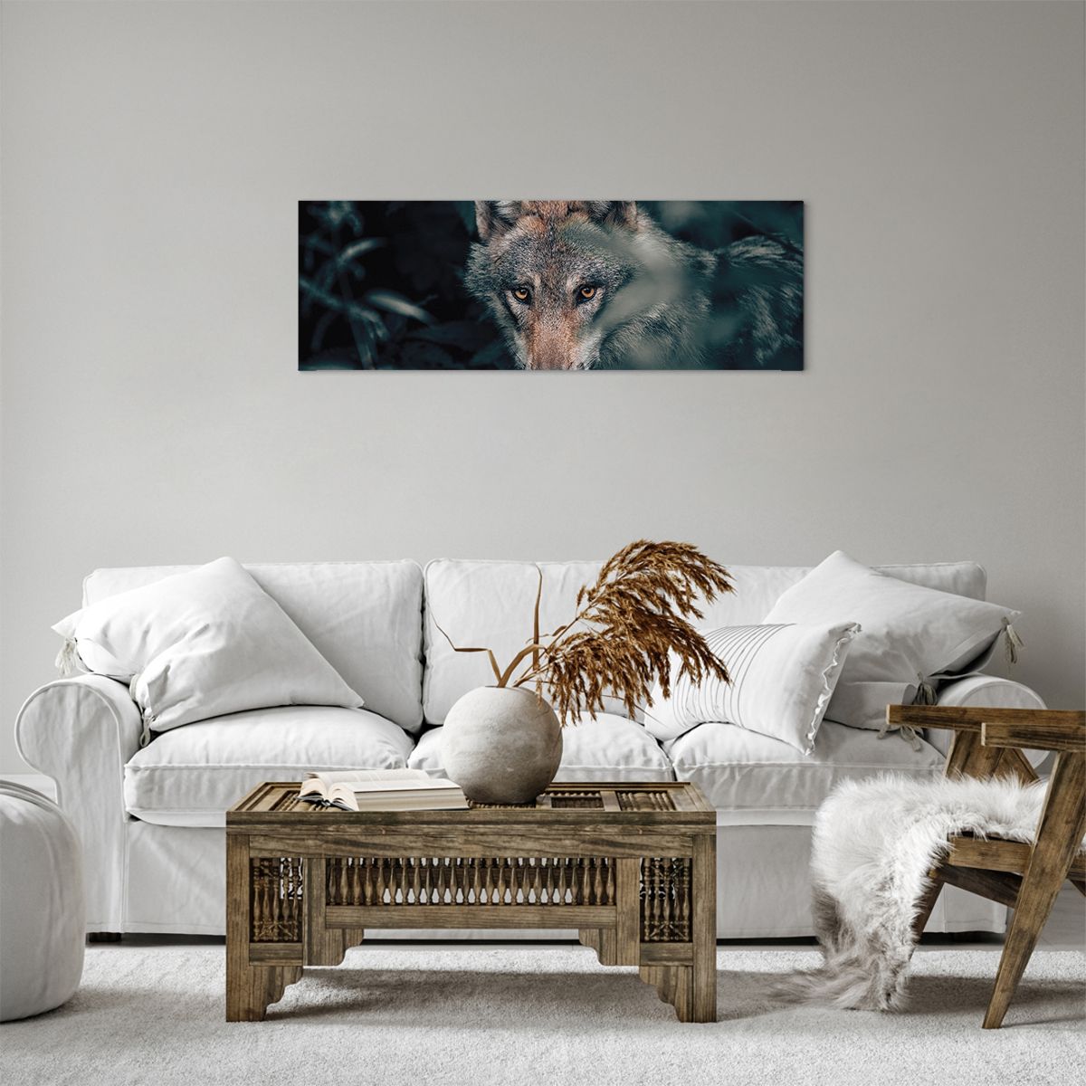 Bild auf Leinwand Wolf, Bild auf Leinwand Wald, Bild auf Leinwand Tiere, Bild auf Leinwand Raubtier, Bild auf Leinwand Natur