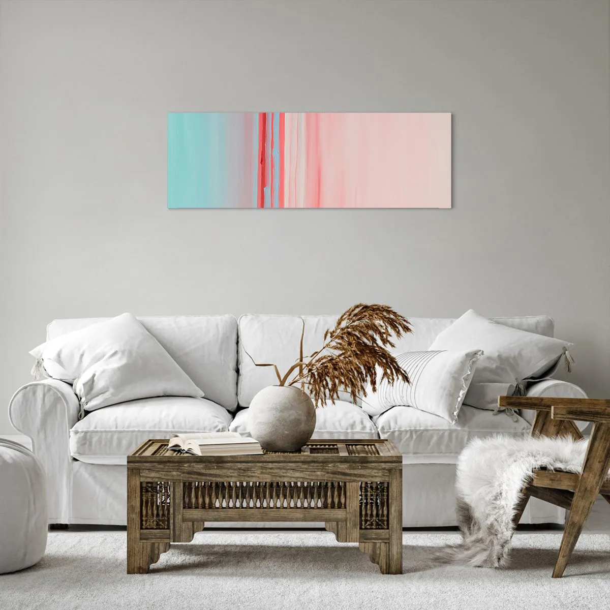 Obraz na płótnie - Abstrakcja o świcie - 90x30 cm