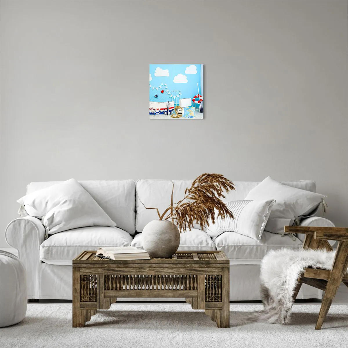 Impression sur toile - Image sur toile - Nostalgie infantile de l'aventure - 30x30 cm