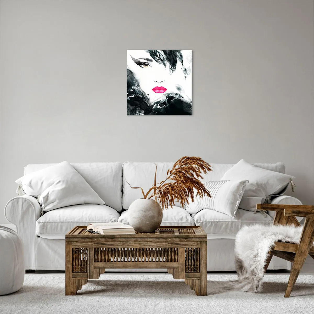 Bild auf Leinwand - Leinwandbild - Beachtung! Femme fatale - 40x40 cm