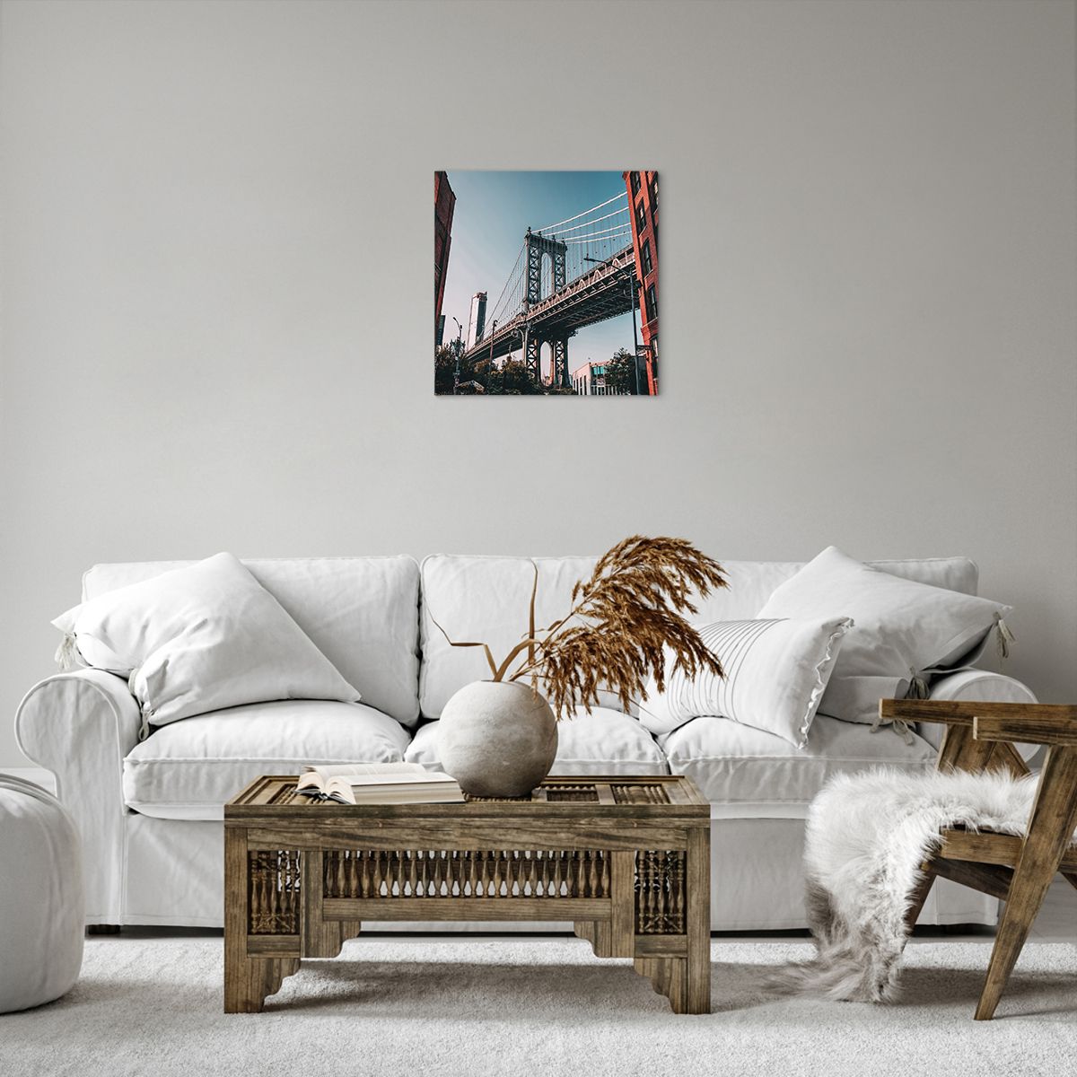 Bild på duk New York, Bild på duk Brooklyn Bridge, Bild på duk Arkitektur, Bild på duk Stad, Bild på duk Resor