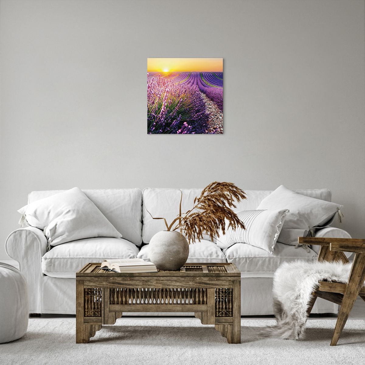 Bild på duk Landskap, Bild på duk Lavendelfält, Bild på duk Provence, Bild på duk Frankrike, Bild på duk Natur