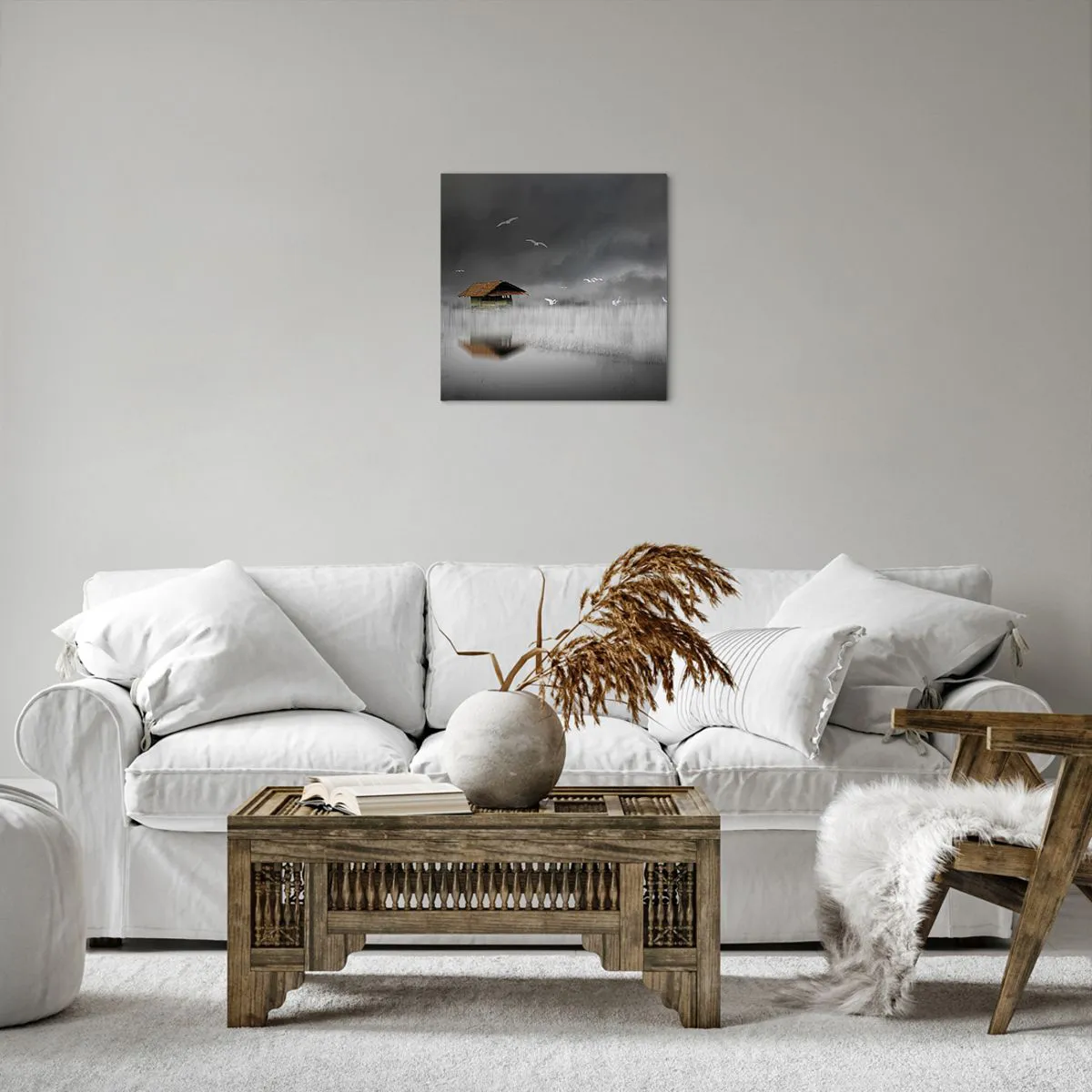 Impression sur toile - Image sur toile - A l'abri de la pluie - 40x40 cm