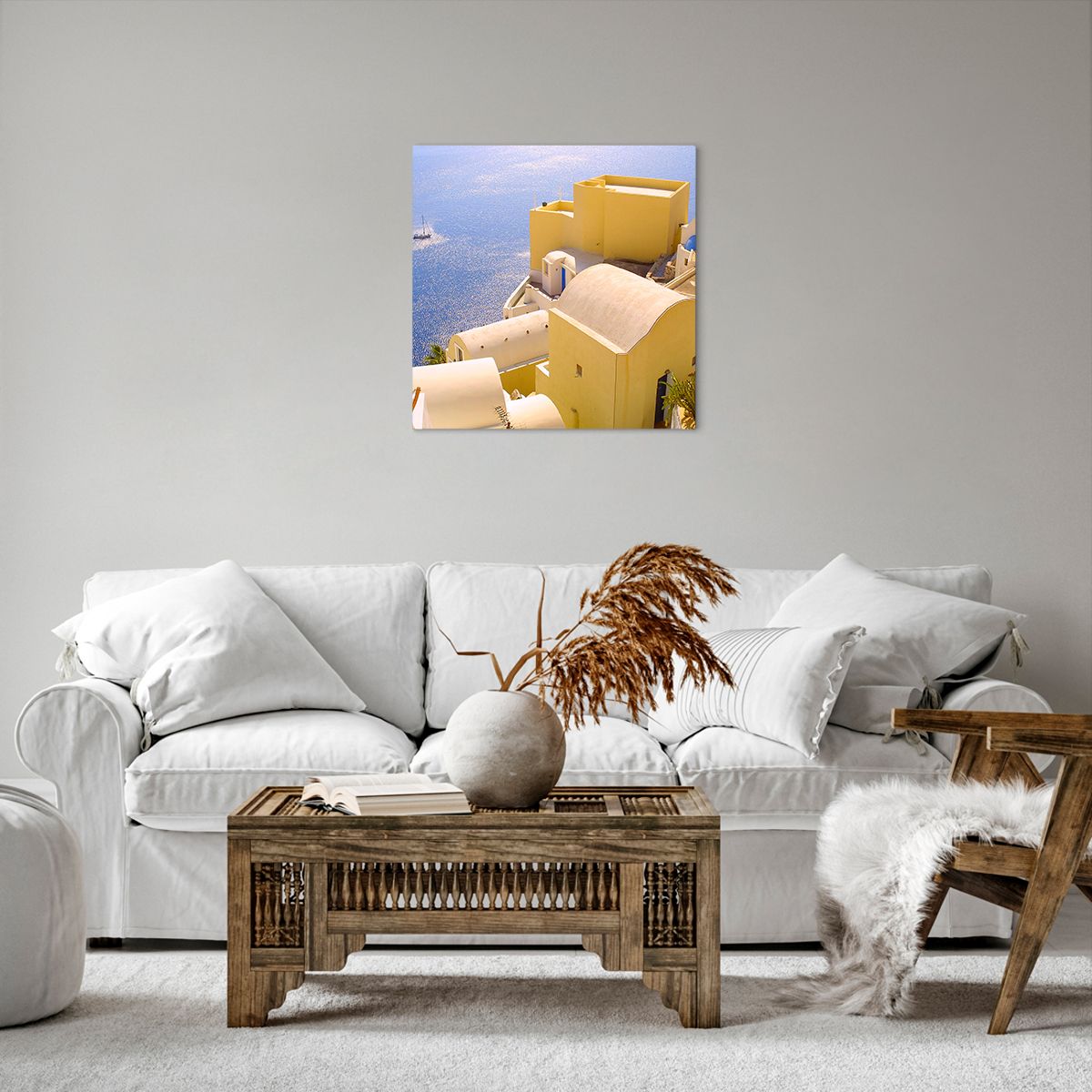 Impression sur toile Paysage, Impression sur toile Santorin, Impression sur toile Grèce, Impression sur toile  Île, Impression sur toile Mer