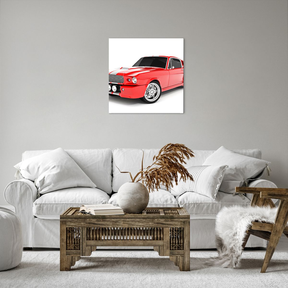 Bild auf Leinwand Automobil, Bild auf Leinwand Oldtimer, Bild auf Leinwand Mustang-Auto Von 1967, Bild auf Leinwand Sportwagen, Bild auf Leinwand 3D
