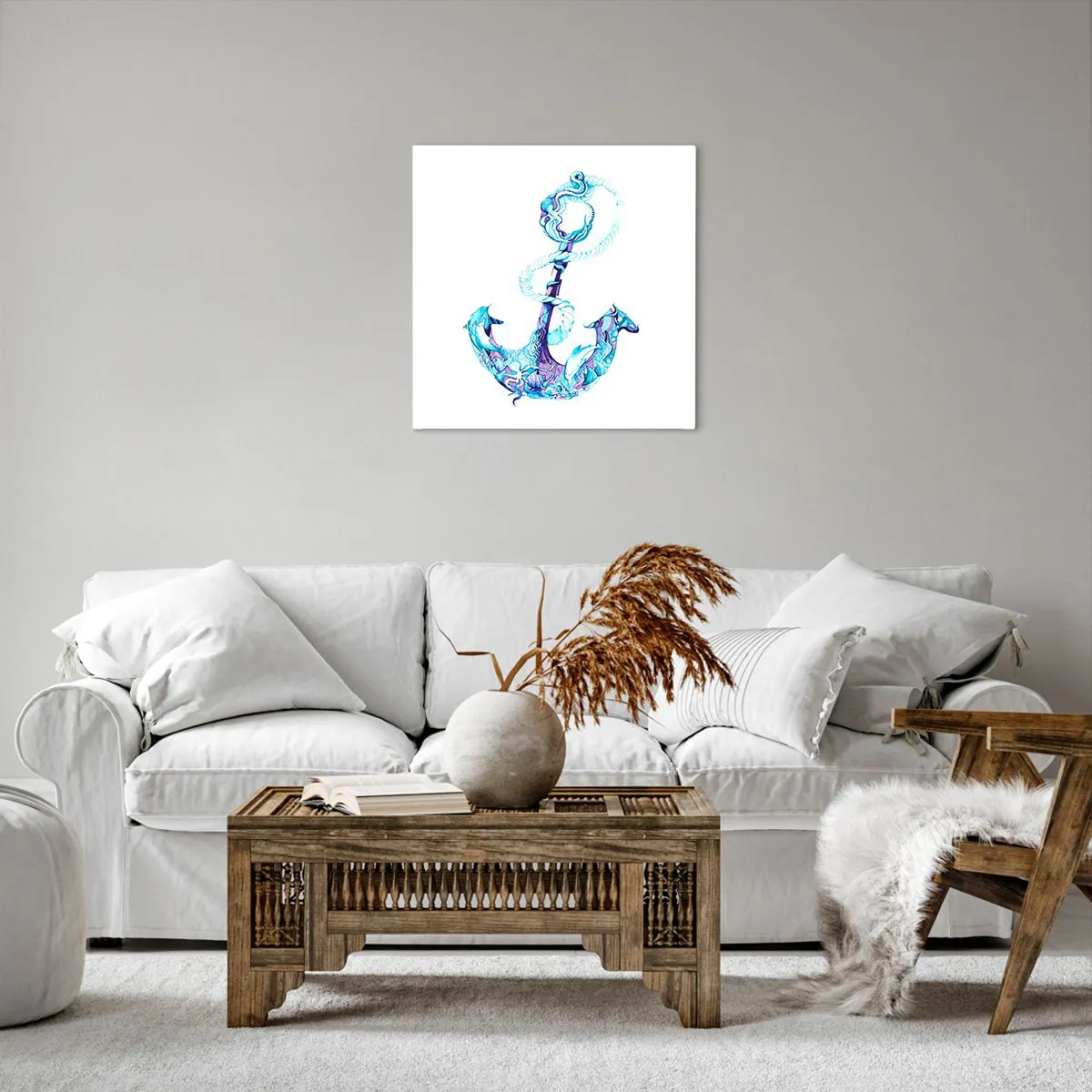 Lærredstryk - Billede på lærred - Forvalter af havets hemmeligheder - 50x50 cm