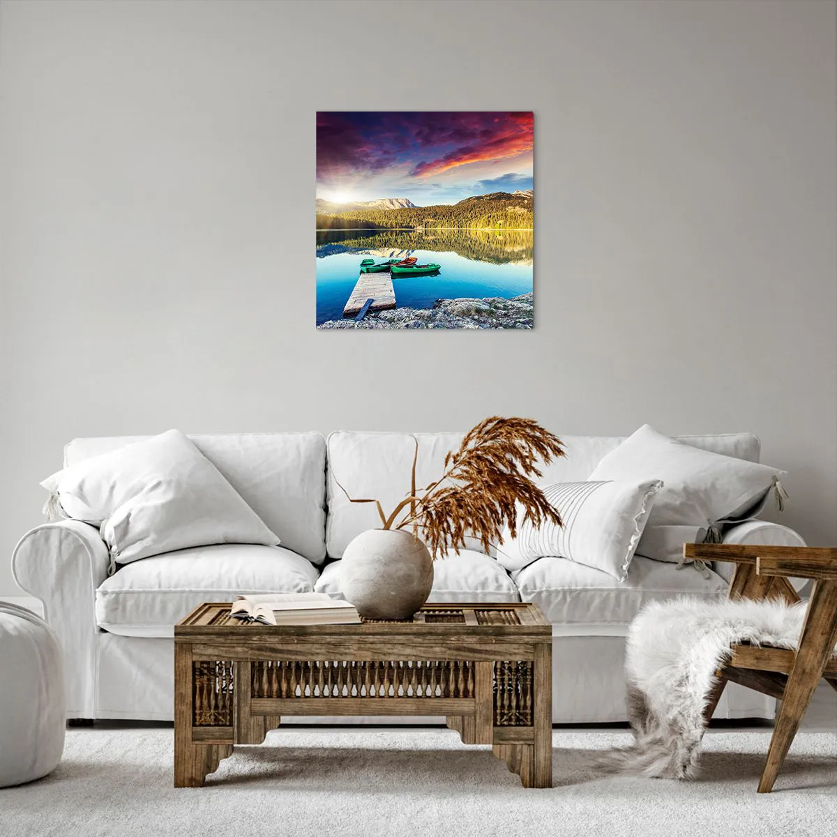 Canvas picture - By Water Smooth as a Mirror - 50x50 cm