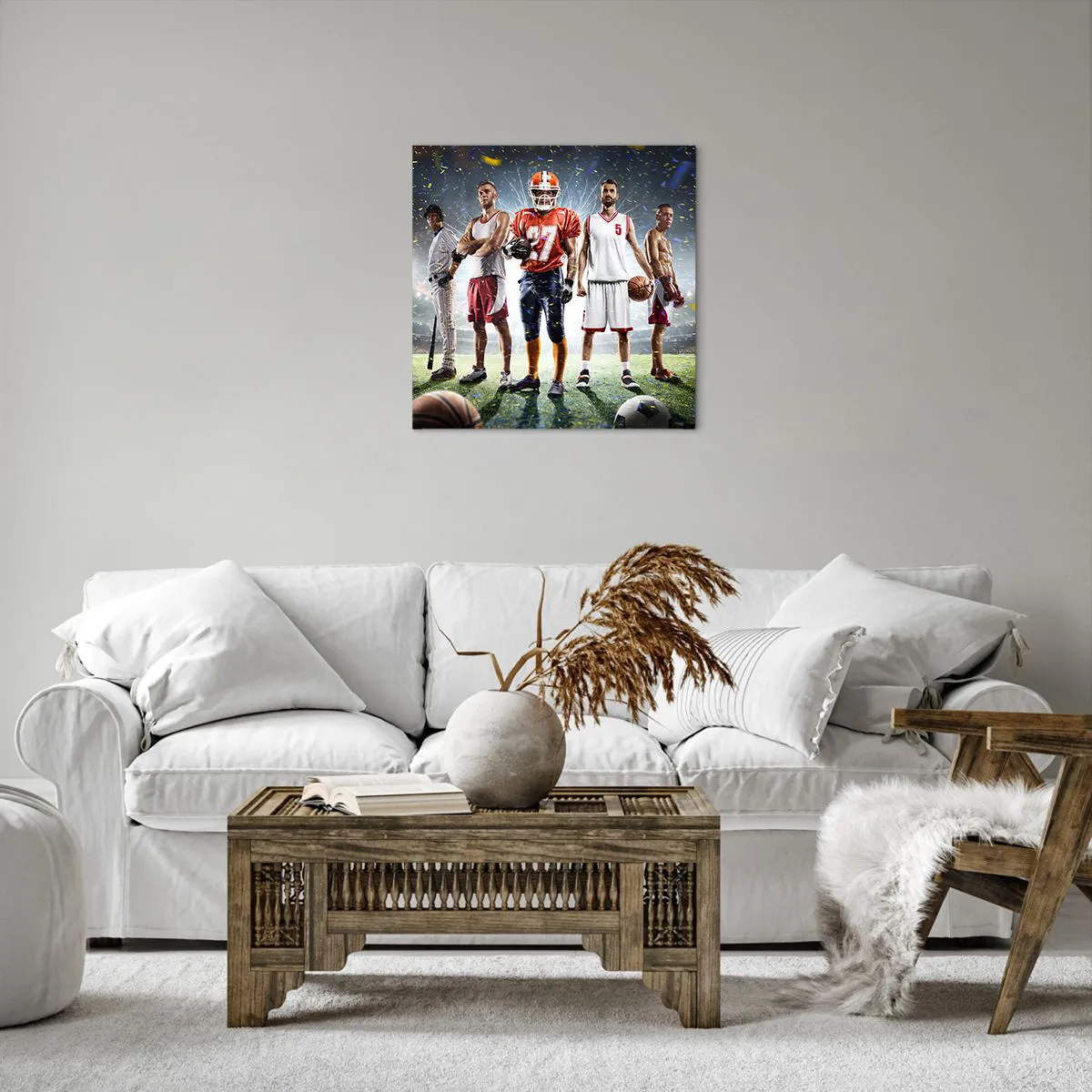 Obraz na płótnie - Gladiatorzy boisk - 50x50 cm