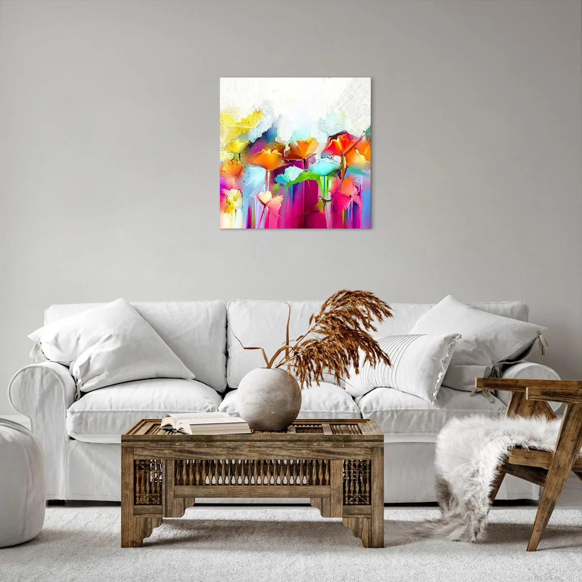 Obraz na płótnie - Tęcza zakwitła - 50x50 cm