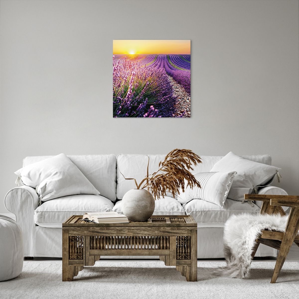 Bild auf Leinwand Landschaft, Bild auf Leinwand Lavendelfeld, Bild auf Leinwand Provence, Bild auf Leinwand Frankreich, Bild auf Leinwand Natur