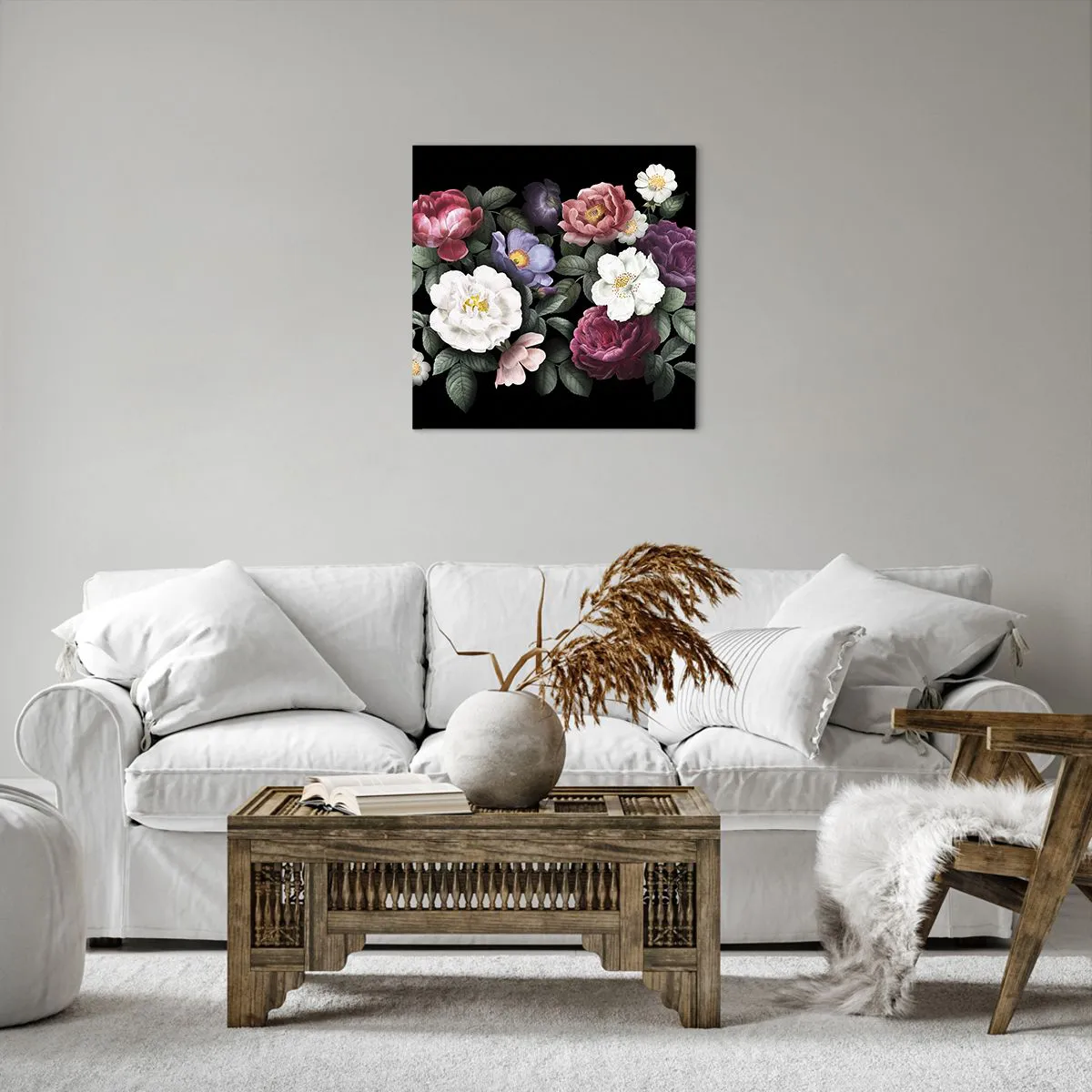 Lærredstryk - Billede på lærred - Fra en engelsk have - 50x50 cm