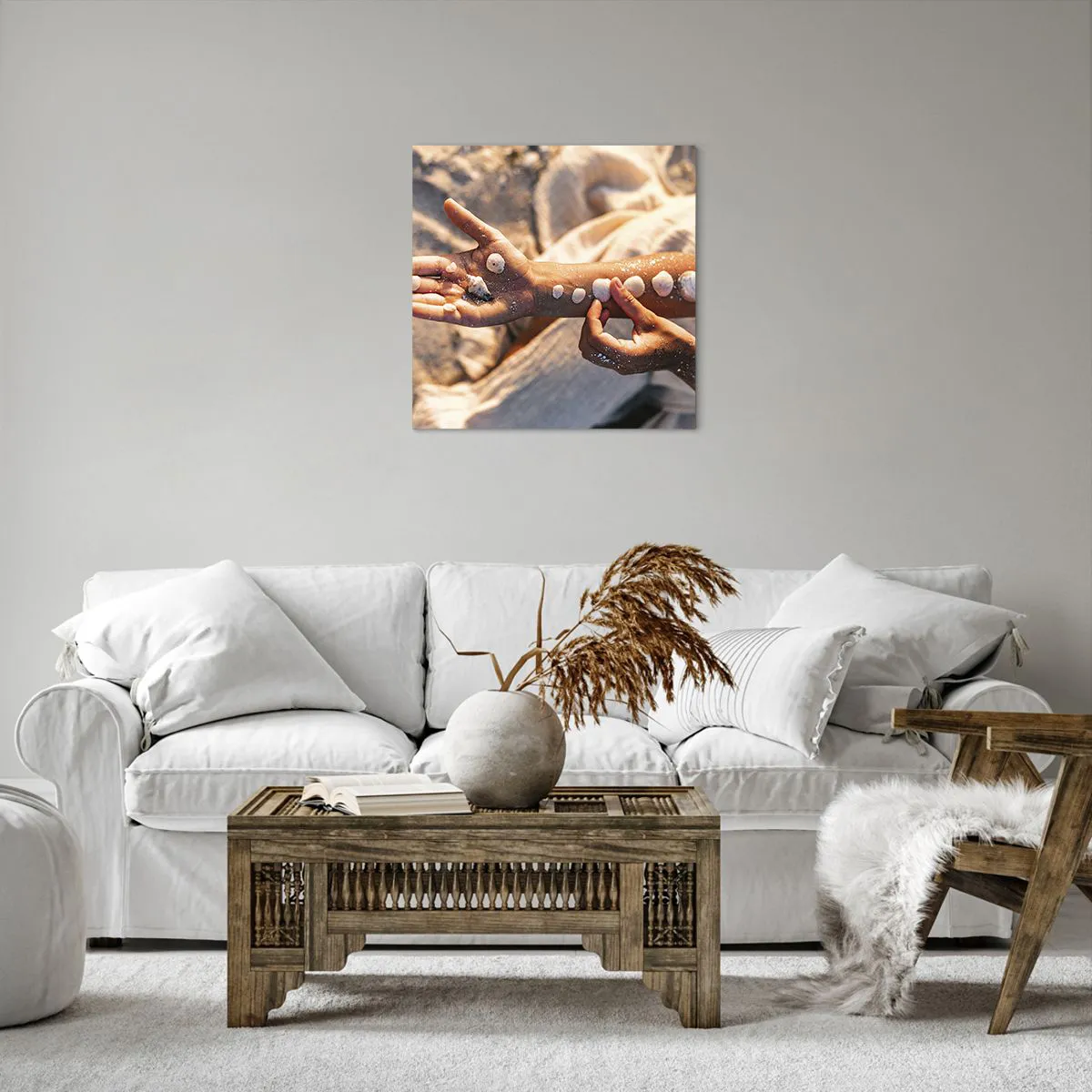 Lærredstryk - Billede på lærred - Skønhed inden for rækkevidde - 50x50 cm