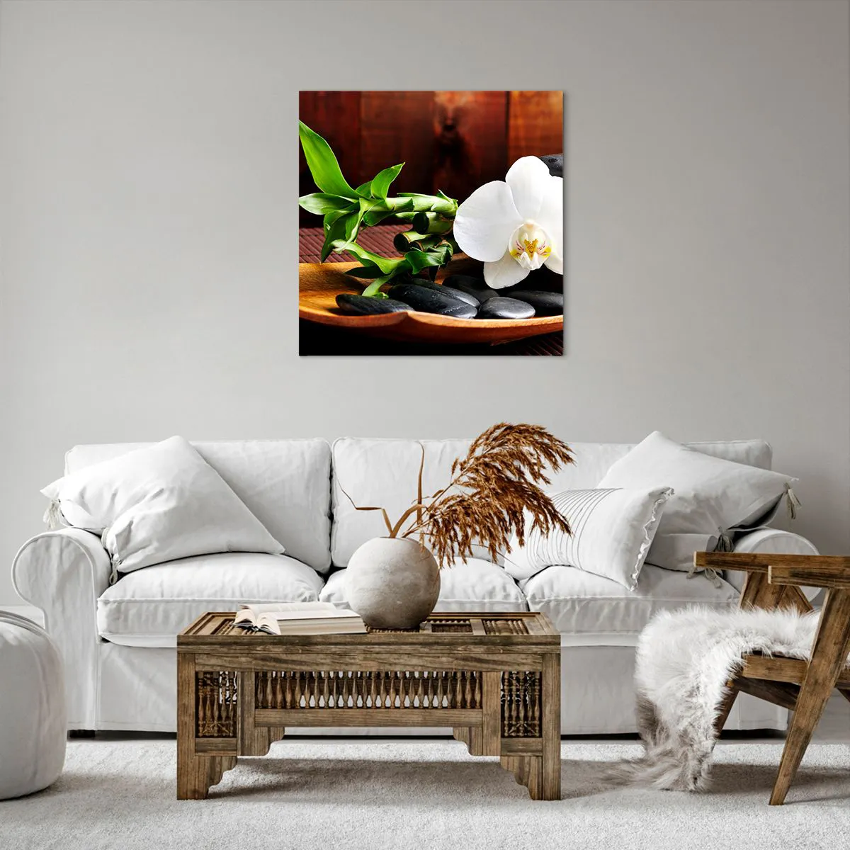 Lærredstryk - Billede på lærred - Overgiv dig til naturens berøring - 60x60 cm