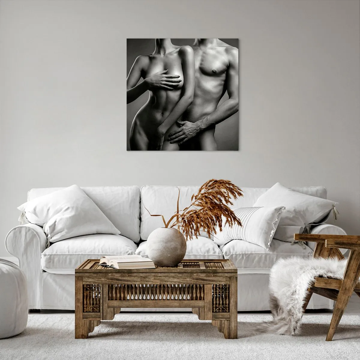 Obraz na plátně - Adam a Eva - 60x60 cm