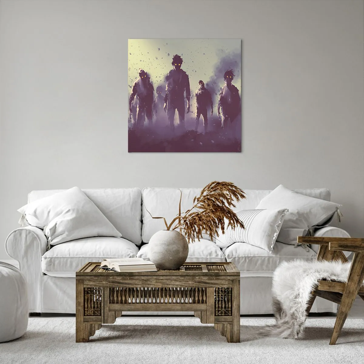 Impression sur toile - Image sur toile - Fais attention! Ils arrivent - 60x60 cm