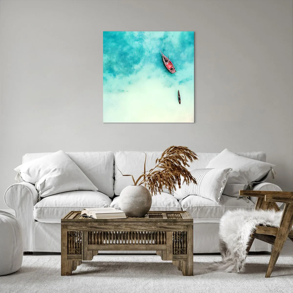 Canvas picture - On the Beaches of Zanzibar, When the Tide Is High - 60x60 cm