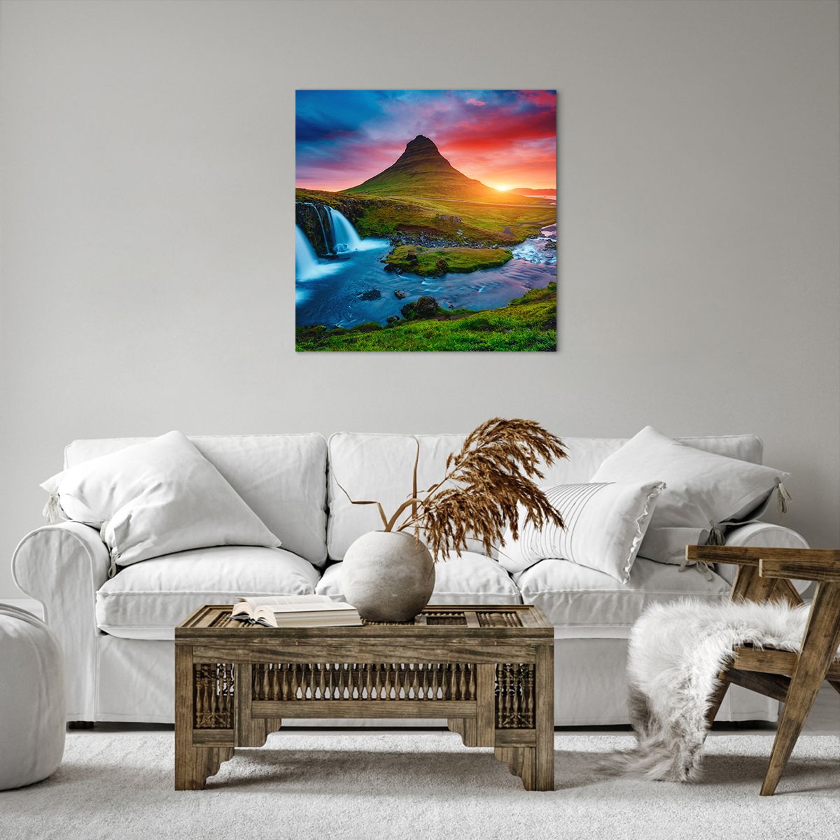 Obrazy na płótnie Krajobraz, Obrazy na płótnie Islandia, Obrazy na płótnie Kirkjufellsfoss, Obrazy na płótnie Wulkan, Obrazy na płótnie Wodospad