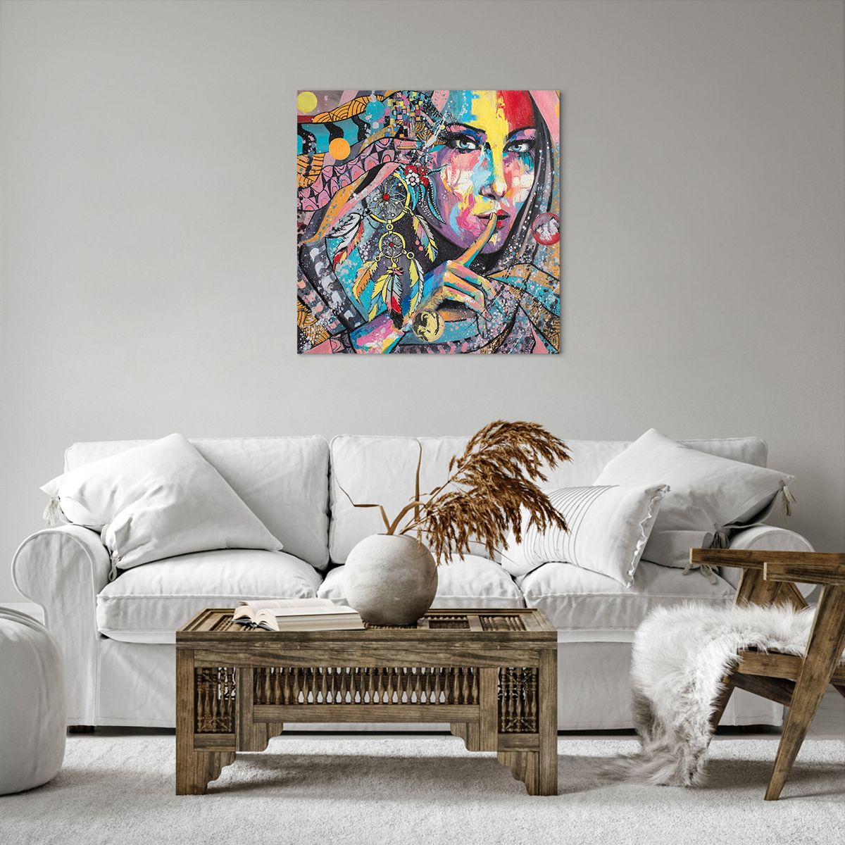 Cuadro sobre lienzo Mujer, Cuadro sobre lienzo Retrato De Una Mujer, Cuadro sobre lienzo Bohemio, Cuadro sobre lienzo Cara, Cuadro sobre lienzo Arte
