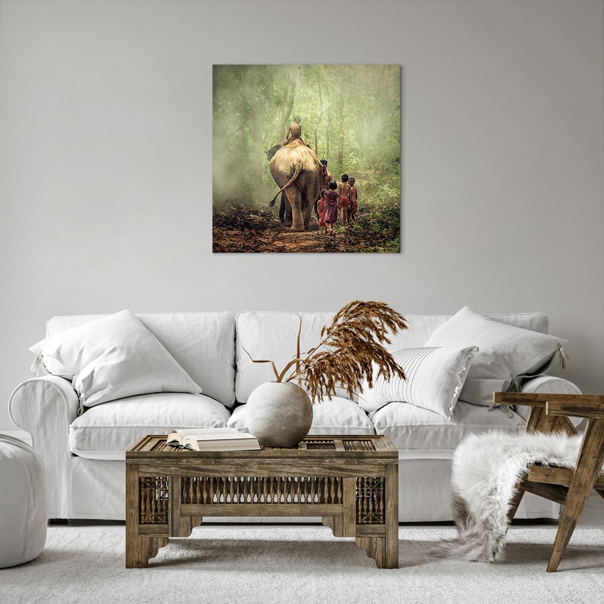 Bild auf Leinwand Landschaft, Bild auf Leinwand Elefant, Bild auf Leinwand Urwald, Bild auf Leinwand Asien, Bild auf Leinwand Thailand