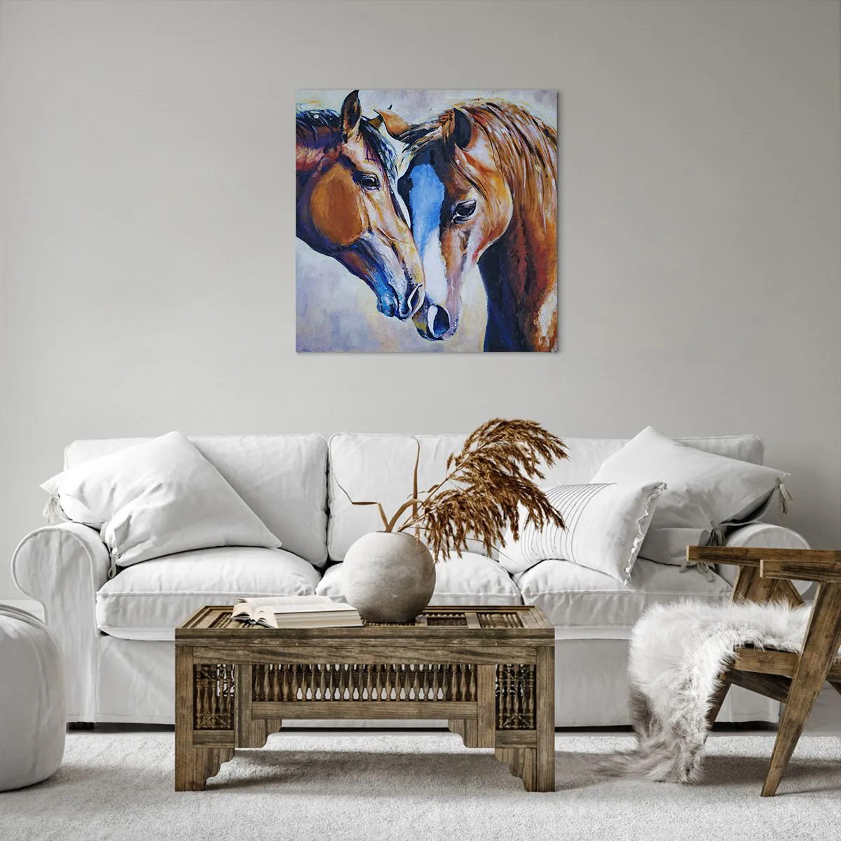 Impression sur toile - Image sur toile - Est-ce de l'amitié ? Ou de l'amour ? - 60x60 cm