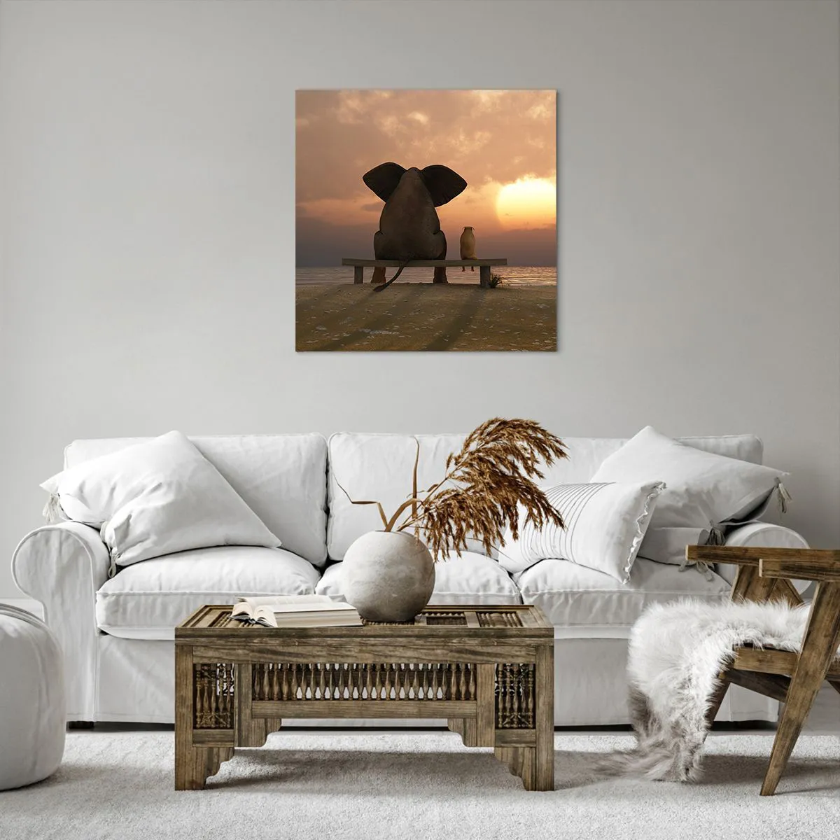 Obraz na płótnie - Dobrze jest razem pomilczeć - 60x60 cm