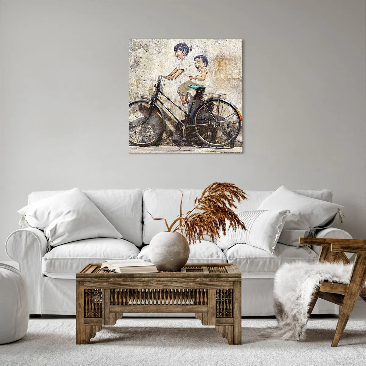 Cuadro sobre lienzo - Impresión de Imagen - ¿Verdadero o falso? - 60x60 cm