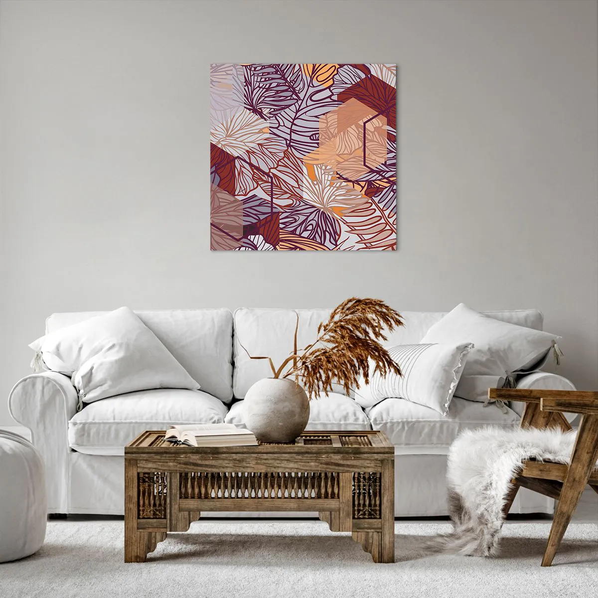 Canvas picture - Impossible Union of Geometry and Nature - 60x60 cm